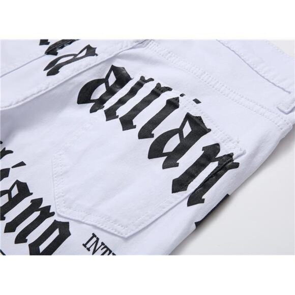 New w Tags Slim Fit Stretch Jeans, Printed Skinny Jeans for Men Fashion - Picture 6 of 7